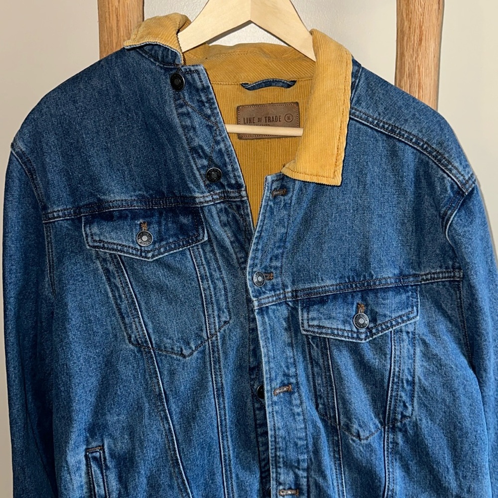 Line of Trade Corduroy Lined and Collar Western Denim Cowboy Jacket